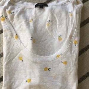 Tail lemon linen ss top